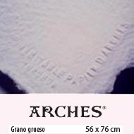 PAPEL ACUARELA ARCHES 640gr. BLANCO NATURAL GRANO GRUESO 56x76 cm.
