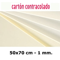 <b>CARTN DIBUJO</b> SATINADO BLANCO 1 mm. 50x70 cm.