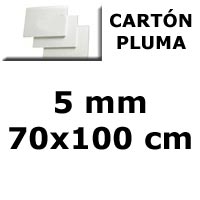 <b>CARTN PLUMA</b> BLANCO <b>5mm. 70x100 cm.</b>