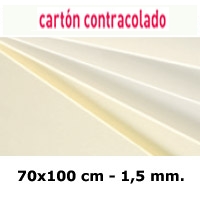 <b>CARTN DIBUJO</b> SATINADO BLANCO 1,5 mm. 70x100 cm.