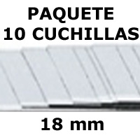 PAQUETE 10 CUCHILLAS 18mm. 'MAPED'