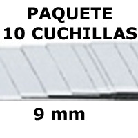PAQUETE 10 CUCHILLAS 9mm. 'MAPED'